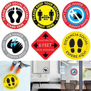 Foot step signs Stickers (30cm circle)