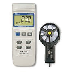 Anemometer, Real time data logger + air flow