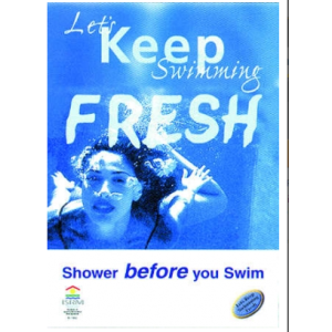 Lets Keep Swimming Fresh Shower Posters