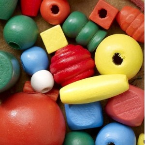 Coloured Wooden Bead Assortment