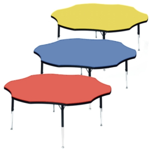 Tuf-Top Height Adjustable Flower Classroom Table