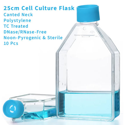 Cell Culture Flask | Canted Neck, TC Treated, DNase/RNase-Free, Non-Pyrogenic & Sterile