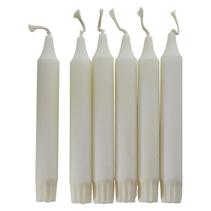 Pack of 10 Stearin Candle Chandelier Unscented Sticks, 19cm Length, 5 Hour Burn Time