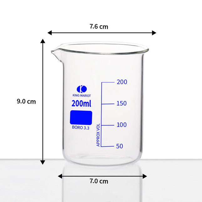 Set of 6 | 200ml Glass Beaker