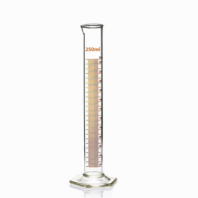 Heavy Duty Glass Graduated Cylinder 250ml