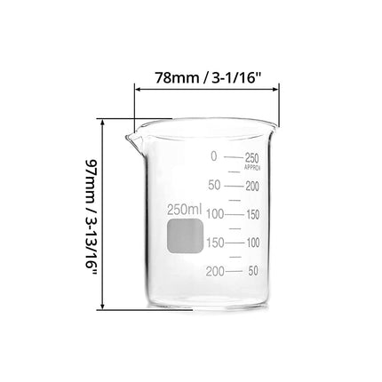 Displacement Vessel Glass | High-Quality Borosilicate 3.3 Glass with Precise Graduation