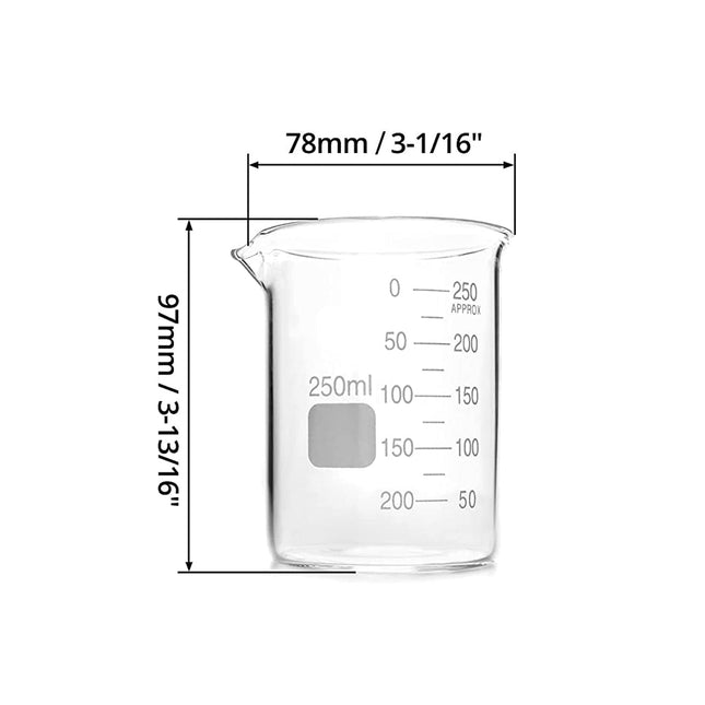 Displacement Vessel Glass | High-Quality Borosilicate 3.3 Glass with Precise Graduation