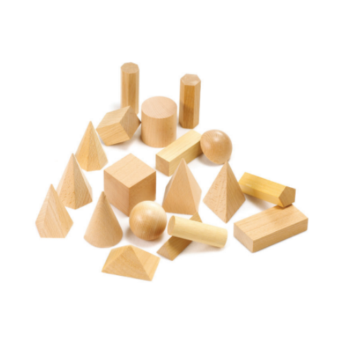 Set of Geometrical Models, wooden