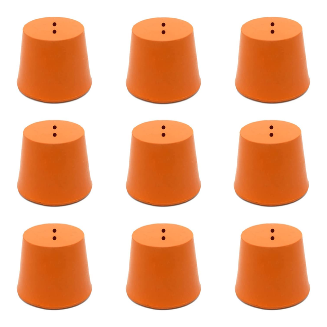 Set of 9 Heavy Duty Stoppers, 2 Holes on Top & Bottom