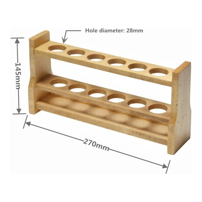 6 Holes Wooden Test Tube Rack