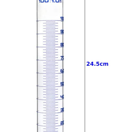 Set of 2 Heavy Duty Glass Graduated Cylinders