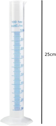 Set of 4 Heavy Duty Graduated Plastic Cylinder