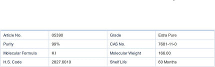 100g POTASSIUM IODIDE Extra Pure KI Confirms IP, BP, USP Potide