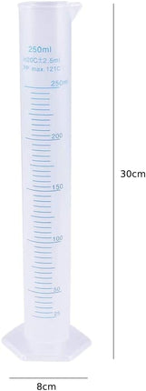 Set of 4 Heavy Duty Graduated Plastic Cylinder