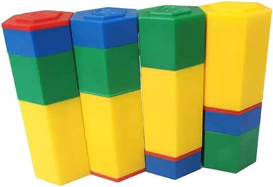 Set of 54 Hexagon Slotted Weights Assorted Colors