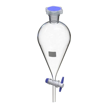 500ml Capacity Glass Conical Separatory Funnel with ground glass stopper and stopcock