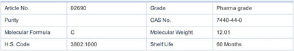 500g Charcoal Activated Pharma Grade Confirms USP