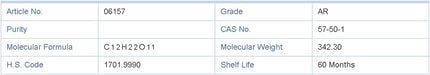 500g Sucrose AR Grade