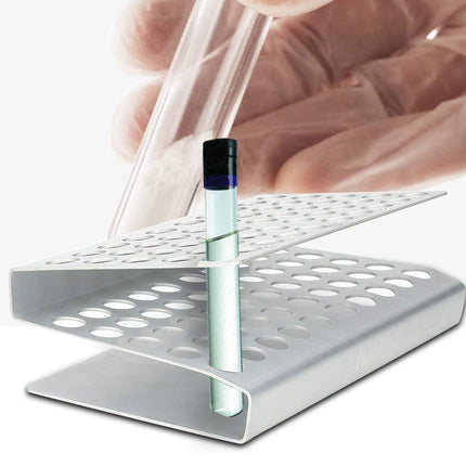 S-Shaped Test Tube Rack - Securely Holds 50 Tubes of 17.5mm Diameter