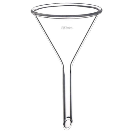 Set of 4 Heavy-Duty Borosilicate Glass Funnels - 50mm x 50mm Diameter