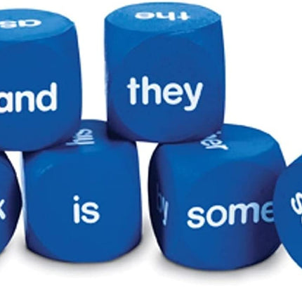 Set of 6 Sight Word Cubes Soft Foam for Children