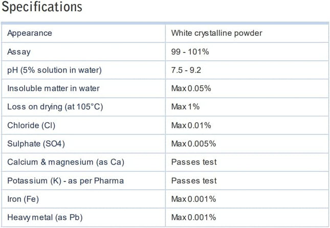 500g Sodium Acetate Anhydrous Extra Pure