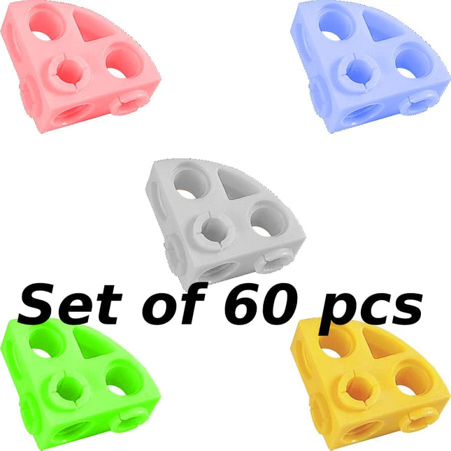 Set of 60 MultiColored Multilink Quadrants 4cm Each