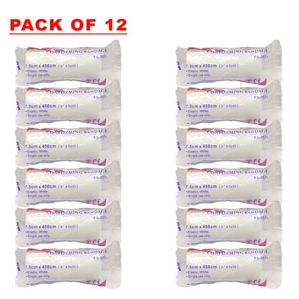 Pack of 12 Heavy Duty Conforming Adhesive Bandages