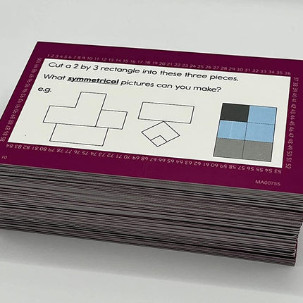 Pack of 100 Laminated Cards of Shape Problem Solving