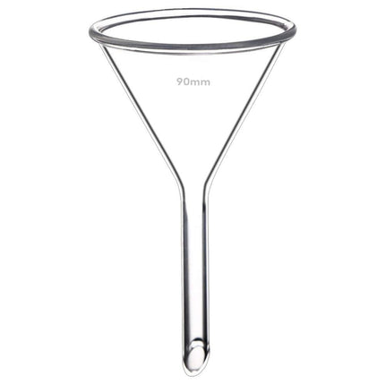 Pack of 2 Heavy-Duty Borosilicate 3.3 Glass Funnels - 90mm Outer Diameter