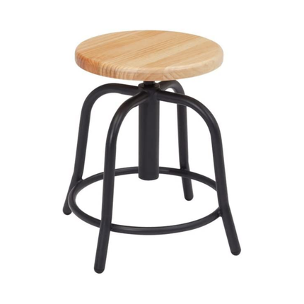 Adjustable Height Swivel Steel Lab Stool