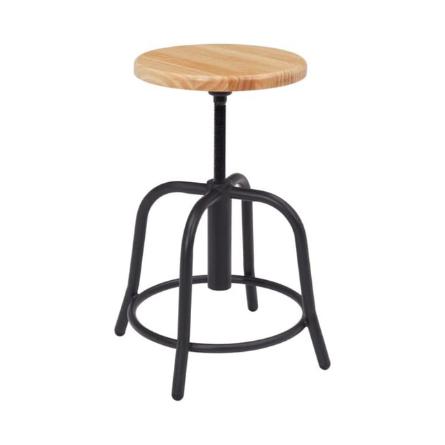 Adjustable Height Swivel Steel Lab Stool