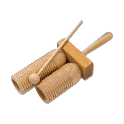 Deluxe Wooden Agogo with Mallet Beater Perfect