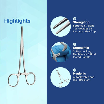 Artery Forceps Straight | 5-Inch Length