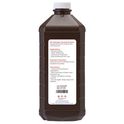 Pack of 6% Hydrogen Peroxide Solution 500ml