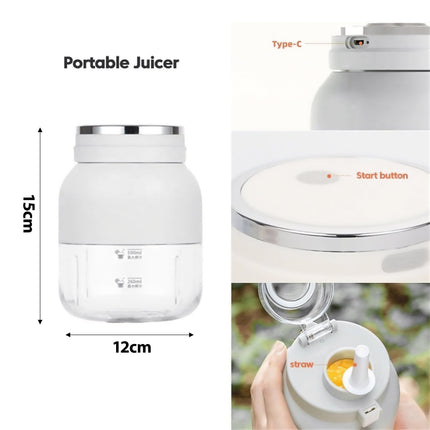 800 ML | Portable Blender Cup | Rechargeable Juice Maker with 10 Blades