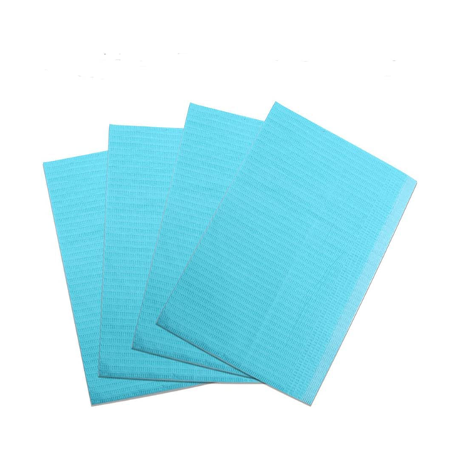 Set of 125 Blue Dental Bib 3-Ply Protection