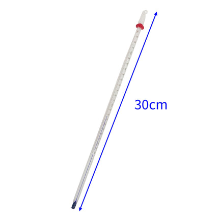 0 to 230°F Graduated White Glass Blue Spirit Thermometer + Protective Case