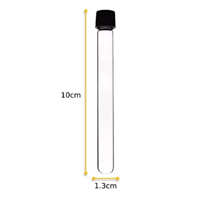 10cm Borosilicate Culture Tubes Glass Round Bottom