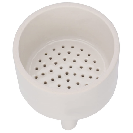 Porcelain Buchner Funnels with Perforated Filter Disc Glazed