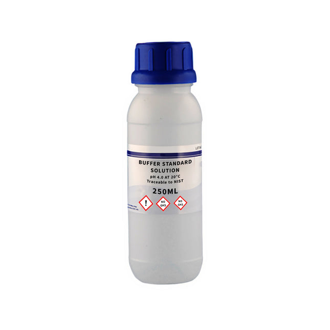 Buffer Standard Solution | 250ml | pH 4.0 at 20°C | Traceable to NIST