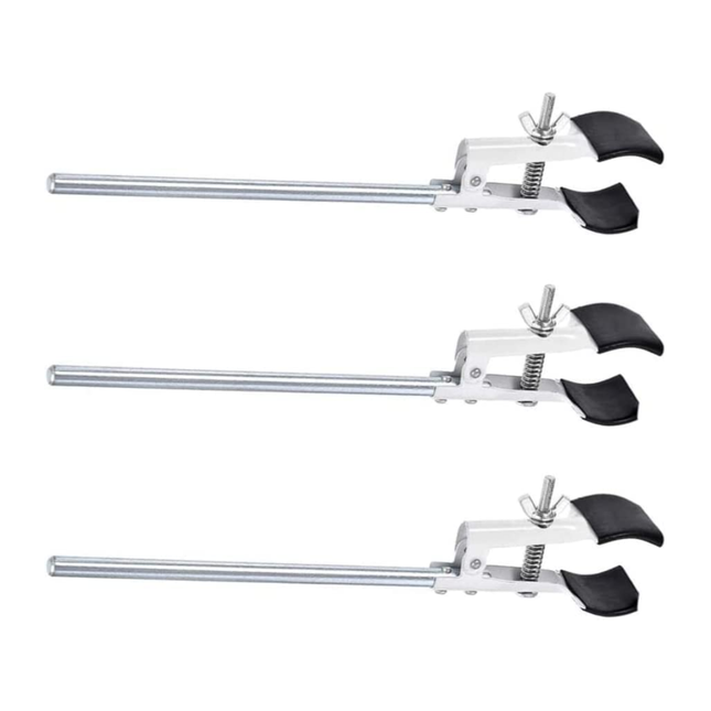 Set of 3 Lab Burette Clamp Tests Tube Clamp PVC Coated