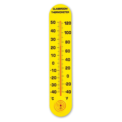 Standard Classroom Thermometer Plastic | Celsius and Fahrenheit