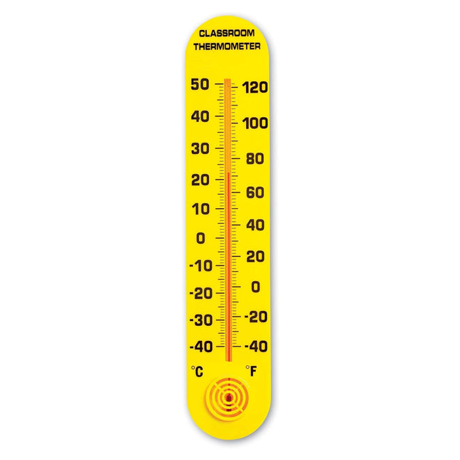 Standard Classroom Thermometer Plastic | Celsius and Fahrenheit