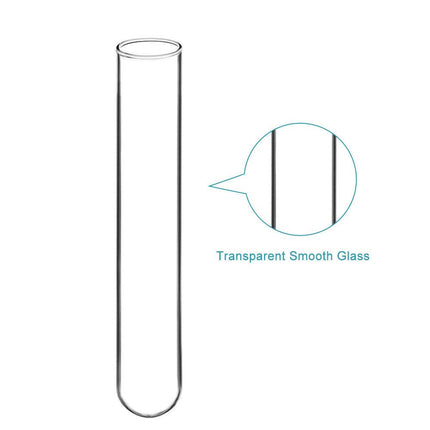 Pack of 20 Heavy-Duty Borosilicate 3.3 Cylindrical Glass Test Tube | Vol. 3ML | 75mm Length x 10mm Diameter