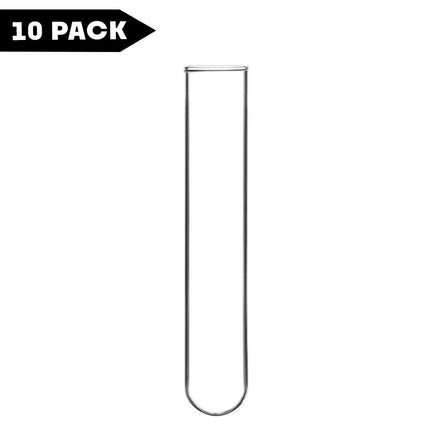 Pack of 20 Heavy-Duty Borosilicate 3.3 Cylindrical Glass Test Tube | Vol. 3ML | 75mm Length x 10mm Diameter