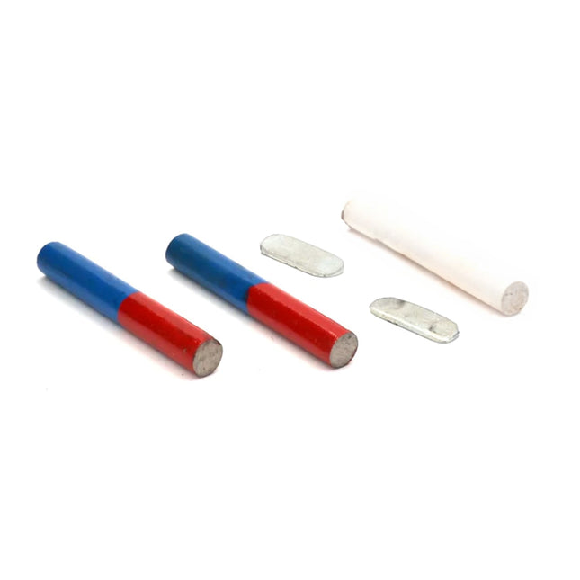 Set of 2 Cylinder Magnets | Painted Red and Blue