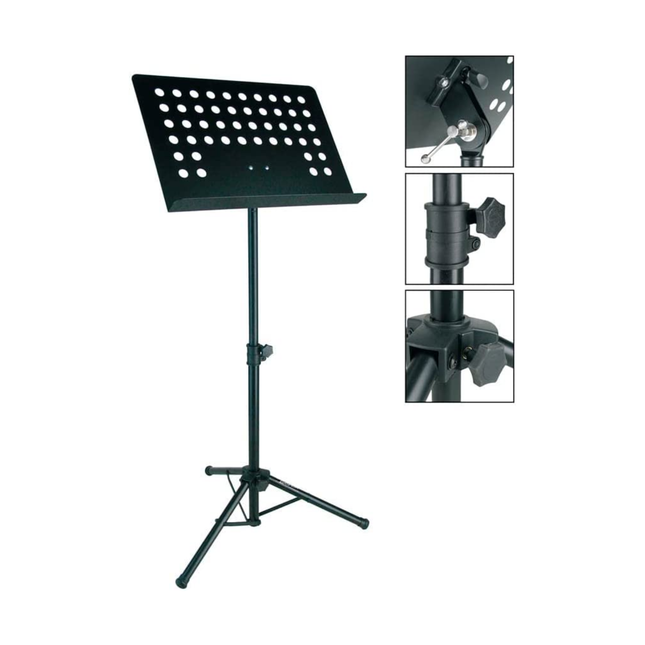 Deluxe Metal Adjustable & Perforated Music Desk Stand Kit