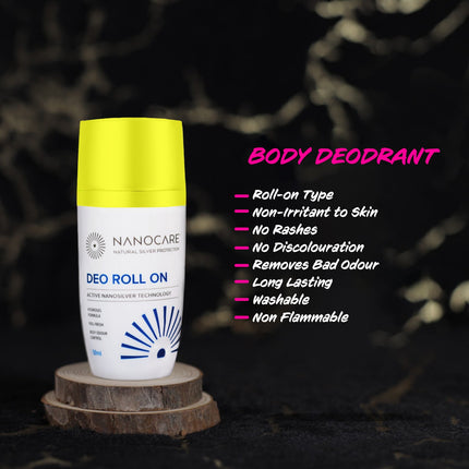 Nanocare Deo Roll On Deodorant | 50ml | 100% Natural, Plant-Based and Biodegradable Ingredients