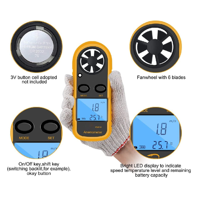 Digital Multifunctional Anemometer